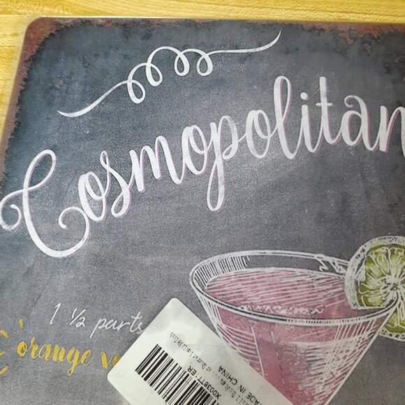 Cosmopolitan Recipe Tin Sign 8x12 Metal Wall Art Cosmo Kitchen Cocktail Poster - Picture 3 of 7